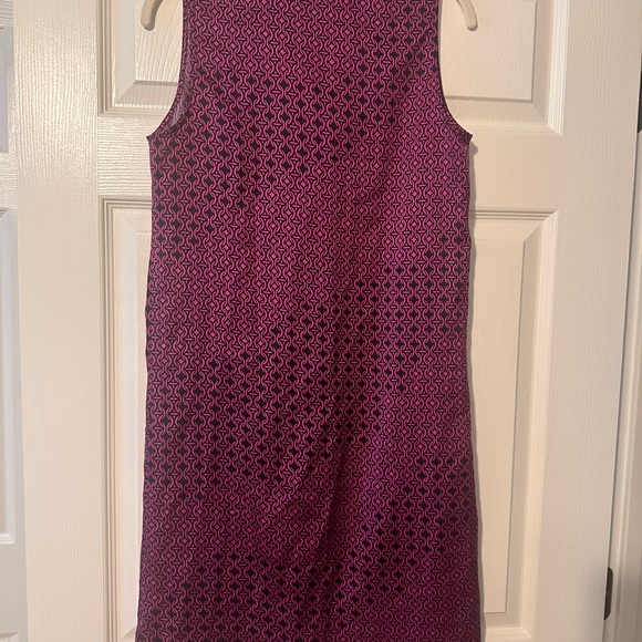 The Limited purple/navy geometric print, sleeveless dress, size small - Picture 3 of 7